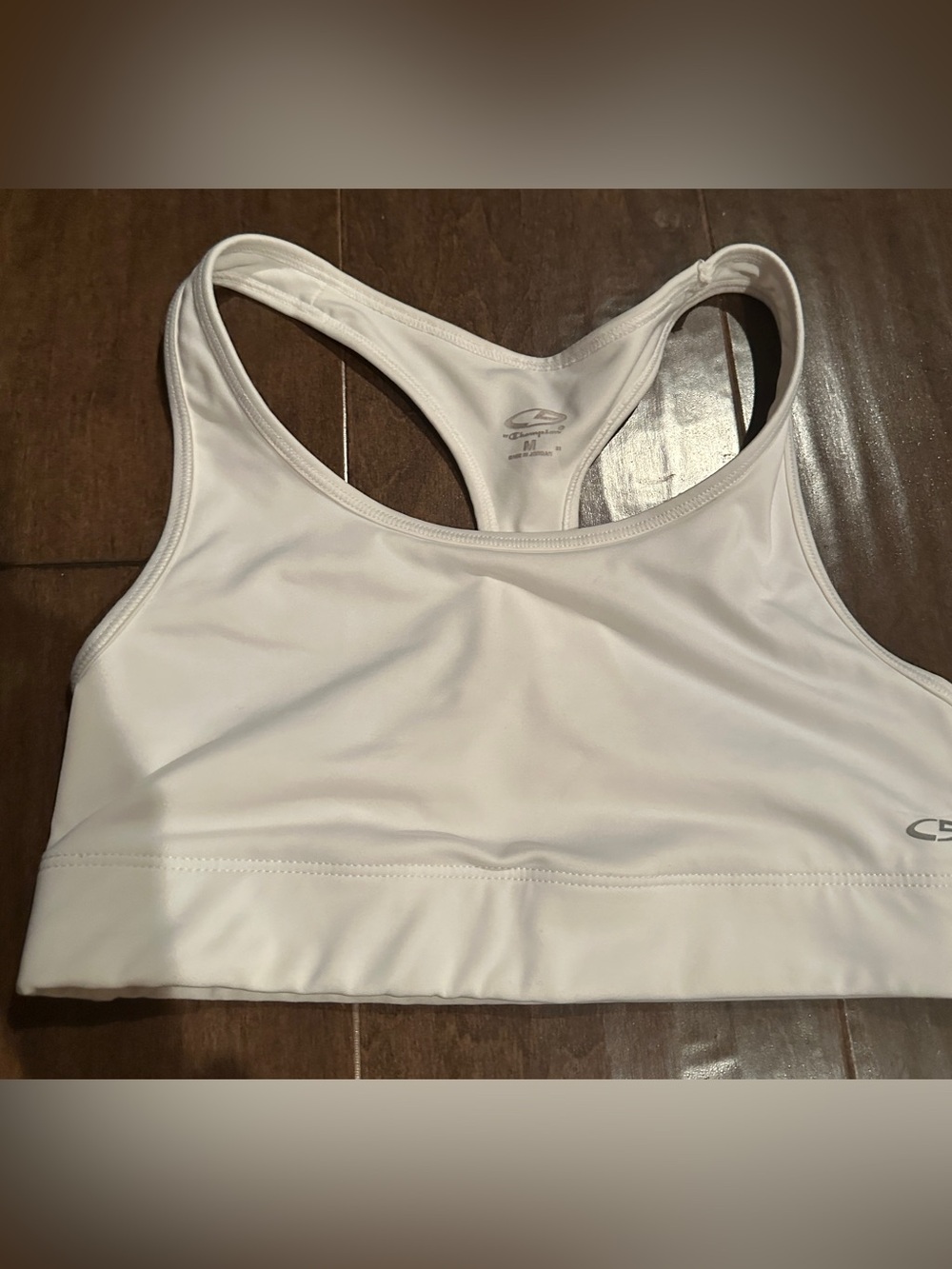 Champion White Racerback Performance Sports Bra